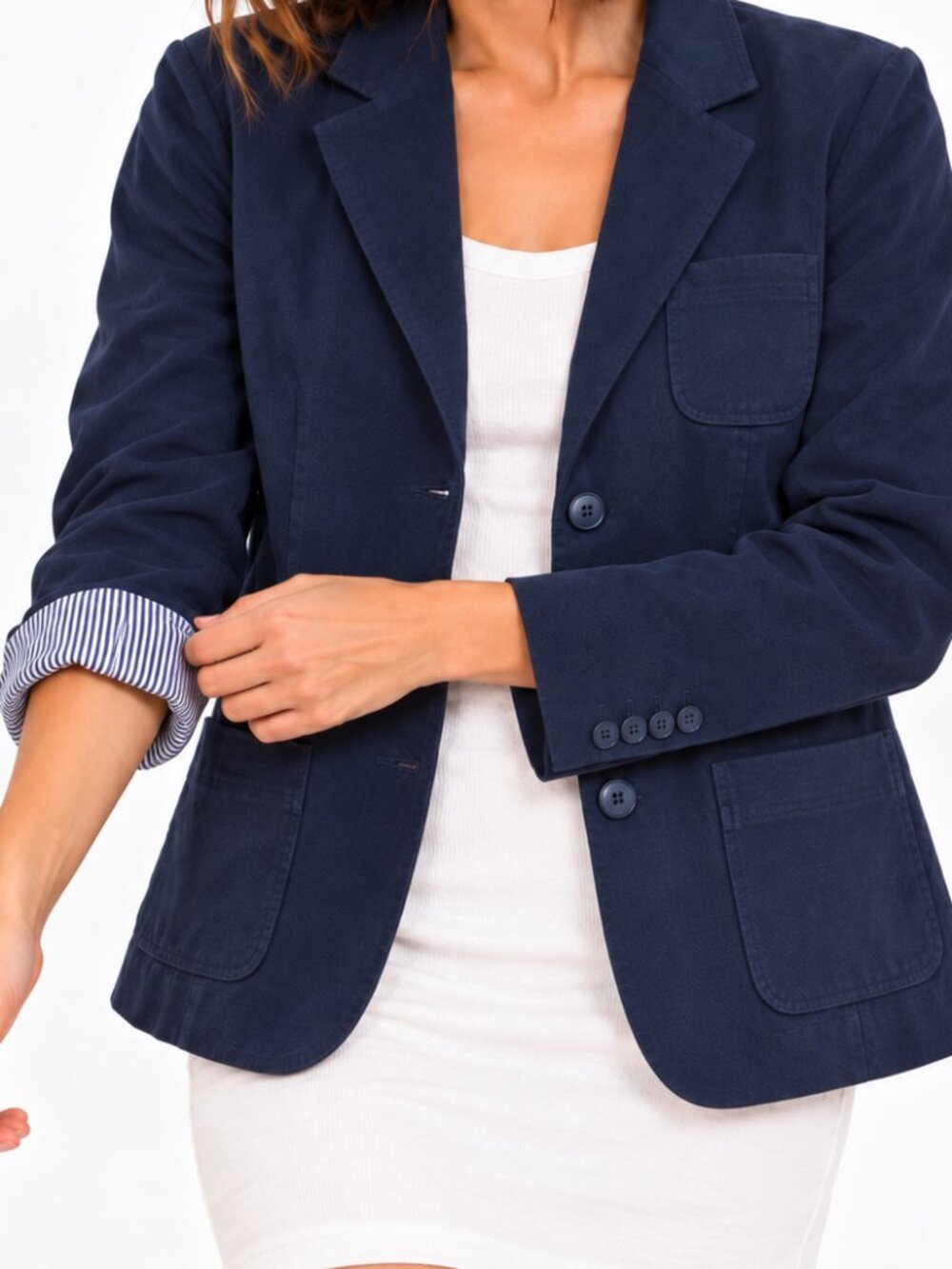 Talbots Navy Blue Two-Button Blazer Size 12